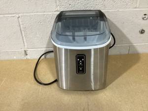 lot 246 image: EUHOMY Ice Maker Countertop, 9 Cubes Ready in 6 Mins, 26lbs24H, Self-Cleaning, Portable Ice Maker Machine with Carry Handle, Basket and Scoop