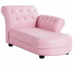 lot 295 image: Costway Armrest Relax Chaise Lounge Kids Sofa