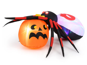 lot 299 image: Costway 6 Feet Halloween Inflatable Blow-Up Spider