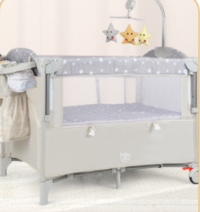 lot 393 image: Costway 5-in-1 Portable Baby Beside Bassinet with Diaper Changer (USED, Maybe Missing Hardware. Attempted to Assemble)