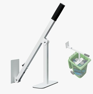 lot 425 image: Teinfice Manual Wall Mounted - Wastemate, Heavy-Duty Steel Garbage Compressor Tool for Kitchen, Garden, Office, Restaurant, White