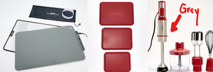 lot 430 image: LOT OF 3 Good Housekeeping Portable Food Warming Tray & Storage Bag, S3 Multi-Use Stackable Prep Boards, immersion blender with attachments (GREY)
