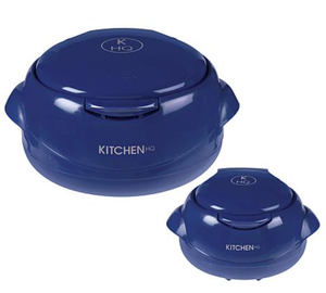 lot 438 image: Kitchen HQ Large & Small Thermal Microwaveable Insulated Bowls wLids