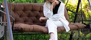 lot 441 image: Porch Swing Cushions, Outdoor Swing Replacement Cushions, Waterproof Bench Cushion with Ties,for Patio