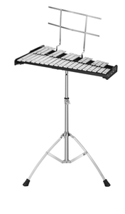 lot 472 image: Costway 32 Note Glockenspiel Xylophone Percussion Bell Kit with Adjustable Stand