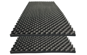 lot 153 image: 2 PCS Acoustic Panels,48X24X2 Egg Crate Foam Soundproof Foam Wall Panels,High Density Fireproof Noise Cancelling Foam Studio Foam Panel,Noise (Black)