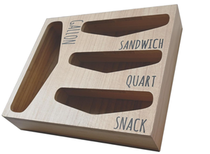 lot 248 image: LOT OF 2 Losvio Ziplock Bag Storage Organizer, Wood Kitchen Food Baggie Dispenser Box for Drawer, Compatible with Most Brands Gallon Bag, Quart Bag, Sandwich Bag, Snack Bag