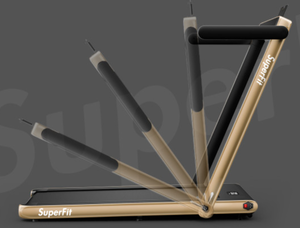 lot 91 image: Costway 2.25HP 2 in 1 Folding Treadmill with APP Speaker Remote Control