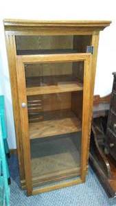 lot 203 image: Glass Door Cupboard and More.