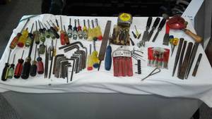 lot 251 image: Screw Drivers, Allen Wrenches, Craftsmens Nut drivers, Files and More.