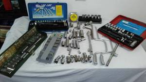 lot 254 image: Socket Wrench Combination Sets. Craftsman, Stanley and More.