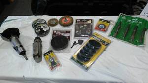 lot 255 image: Pneumatic Tool Attachments Cutoffs, Chisels, Blades and More.