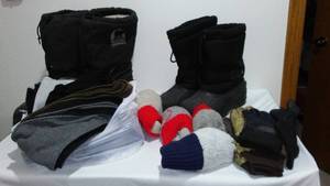 lot 266 image: Winter Boots (2), Wool Sock and More  Sorel.