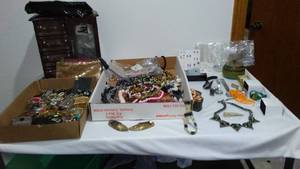 lot 277 image: Costume Jewelry and Box.