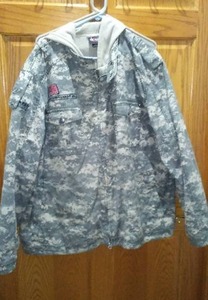 lot 287 image: NEW HASE Dale Earnhart Jr. Camouflage National Guard NASCAR Lined Jacket