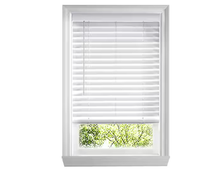 lot 18 image: &nbspWhite Cordless Faux Wood Blinds