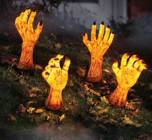 lot 24 image: Members Mark Zombie Hand Stake Lights, Set of 4