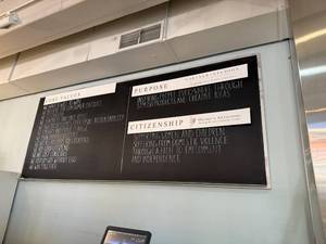 lot 153 image: Large Framed Office Chalkboard