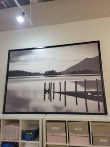 lot 24 image: Large Framed Black and White Landscape Wall Art