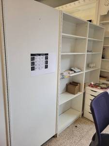 lot 36 image: White Office Storage Shelving Unit with Adjustable Shelves