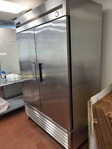 lot 57 image: True T-49F Commercial Stainless Steel Two Door Freezer - Working Condition