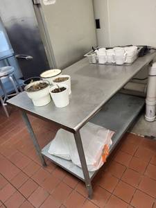 lot 58 image: Eagle Group Stainless Steel Commercial Work Table with Lower Shelf