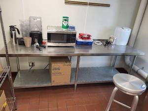 lot 61 image: Stainless Steel Commercial Work Table with Undershelf