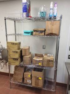 lot 62 image: Metal Wire Storage Shelf Rack