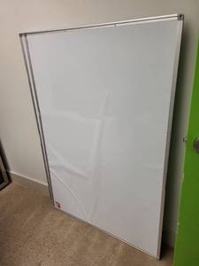 lot 85 image: Set of 2 Large Whiteboards with Aluminum Frames