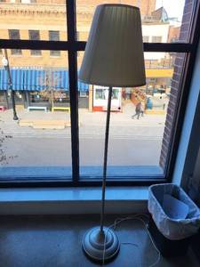 lot 94 image: Traditional Floor Lamp with Pleated Shade