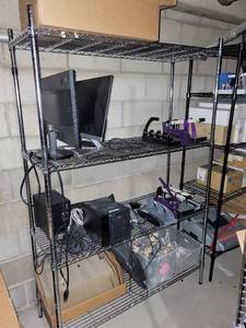 lot 122 image: Heavy Duty Metal Wire Storage Shelf Unit