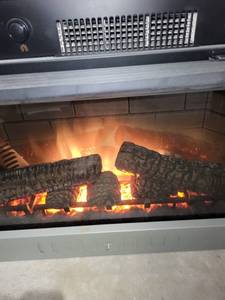 lot 126 image: Dimplex Electric Air Heater Fireplace Insert with Log Feature