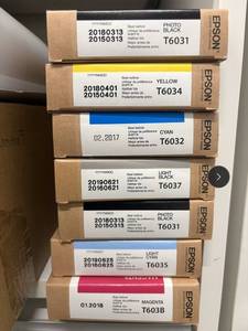 lot 197 image: Epson Ink Cartridges and Rolls of Premium Glossy Photo Paper (170)