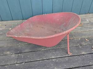 lot 46 image: Red Wheelbarrow Planter