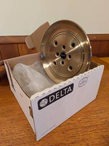 lot 69 image: Delta Cassidy Champagne Bronze Shower Head Open Box