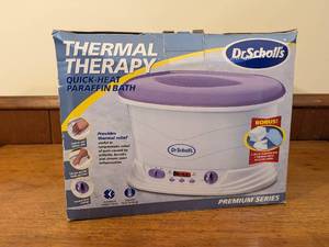 lot 77 image: Dr Scholls Thermal Therapy Quick-Heat Paraffin Bath Set with Extras, Used
