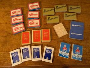 lot 91 image: Collection of 24 Vintage Advertising Playing Card Decks Assorted Brands