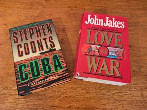 lot 98 image: Stephen Coonts Cuba and John Jakes Love and War Hardcover Books