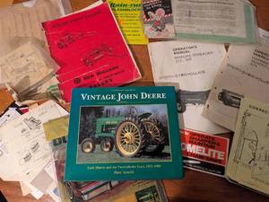 lot 103 image: Collection of Vintage Farm Equipment Manuals and Ephemera