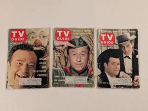 lot 124 image: Lot of 3 Vintage 1950s TV Guide Magazines