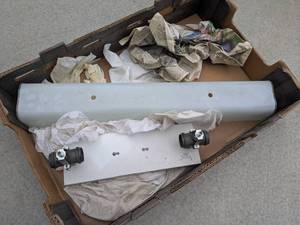 lot 169 image: Fluorescent Light Fixture with Frosted Cover and Mounting Hardware