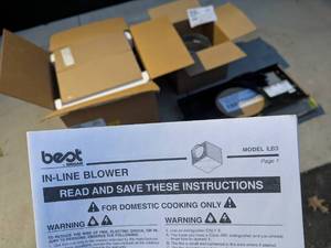 lot 193 image: Best ILB3 In-Line Blower 280 CFM with Accessories