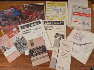 lot 202 image: Collection of Vintage Farm Equipment and Tractor Operating Manuals