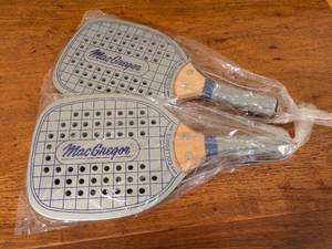 lot 206 image: Pair of MacGregor Collegiate Paddleball Rackets Sealed