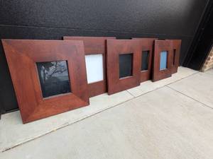 lot 275 image: Set of 6 Room & Board solid wood Picture Frames 18x20 Inch