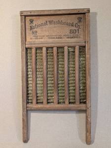 lot 323 image: Antique National Washboard Co. No. 801 Brass Washboard