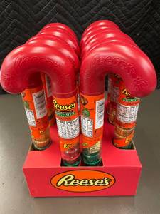 lot 9 image: K 1 - Reeses Miniatures Holiday Candy Cane 12-Pack, Milk Chocolate Peanut Butter Cups