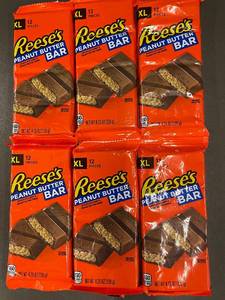 lot 22 image: TRol - Lot of 6 Reeses Peanut Butter Bar XL 4.25oz Packs (Best By 042025)