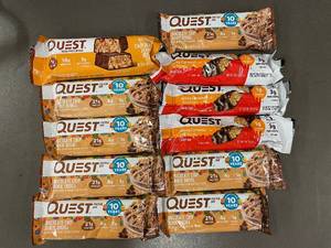 lot 40 image: trol - Quest Assorted Protein and Candy Bars Lot - Chocolate Chip, Caramel, Peanut