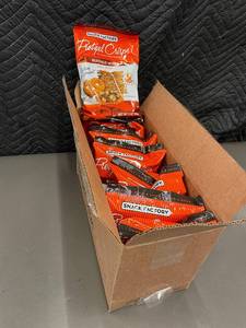 lot 107 image: GA 4 - Bulk Lot - Snack Factory Pretzel Crisps Buffalo Wing 3oz Bags (8 Count)